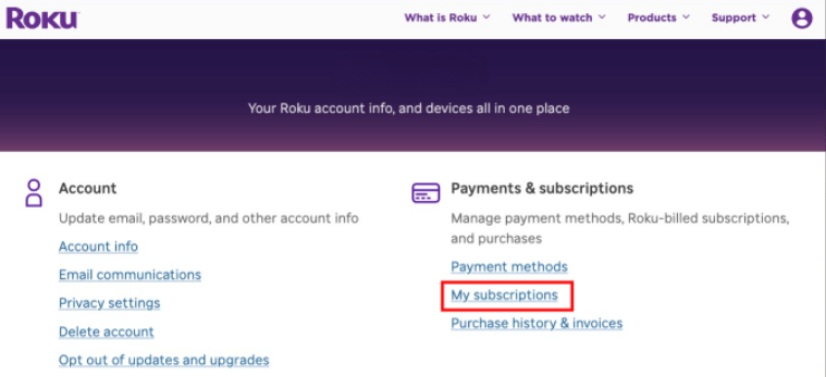 Cancel Fubo Subscription via Roku.com