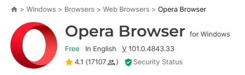 Opera Browser下载页面