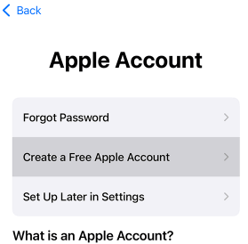 Create a Free Apple Account