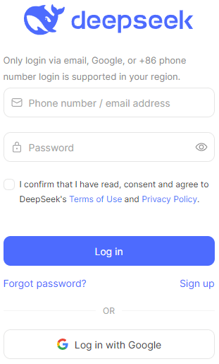 Log Into DeepSeek