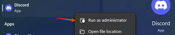 Discordを管理者として実行する