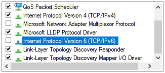 IPv6がPCで有効になっているか確認する