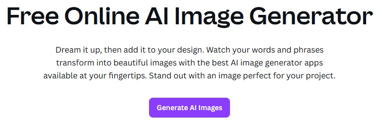 Canva AI image generator