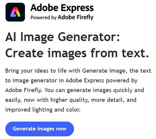 Adobe Express AI image generator