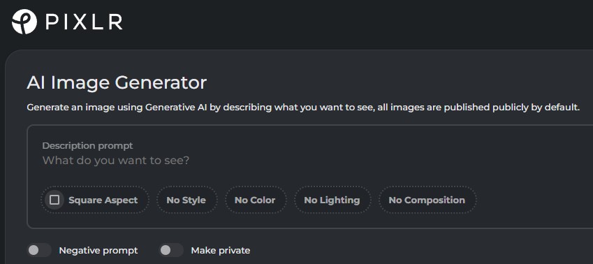 PIXLR AI image generator