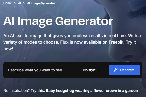 FREEPIK AI image generator