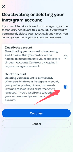 Delete Account