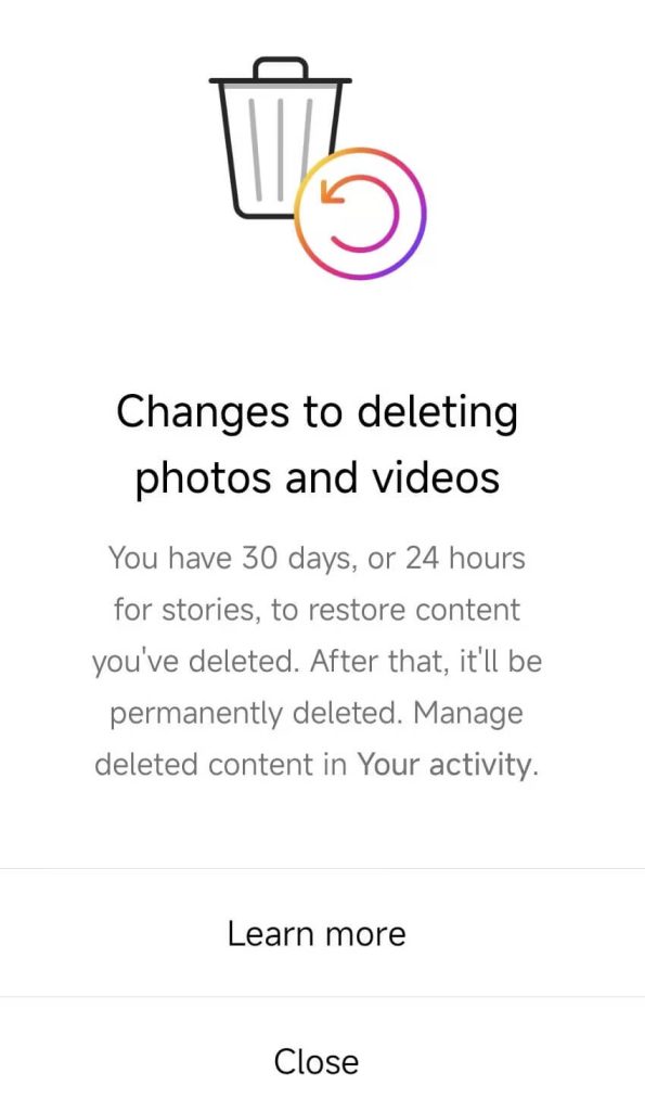Recovering Deleted Instagram Posts
