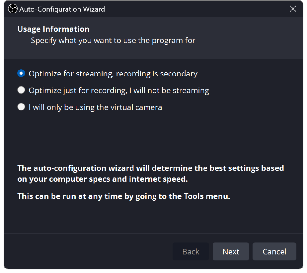 Configure settings