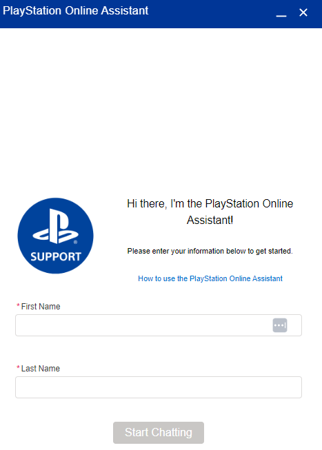 Contact PlayStation Support