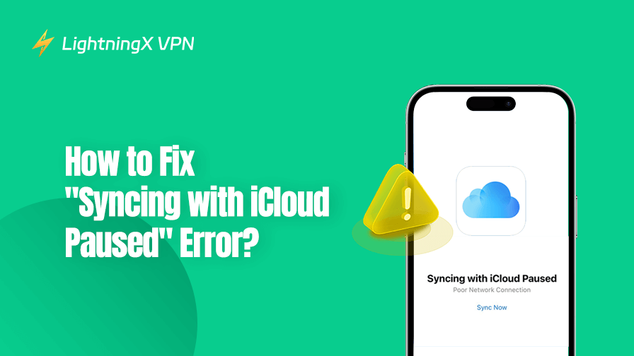 syncing with iCloud paused