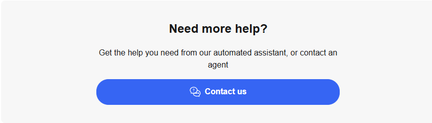 Click "Contact us" to get help