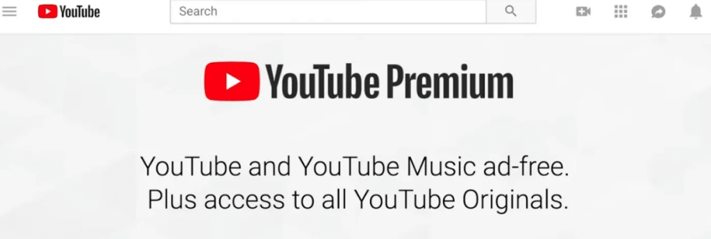 YouTube Premium 会员页面
