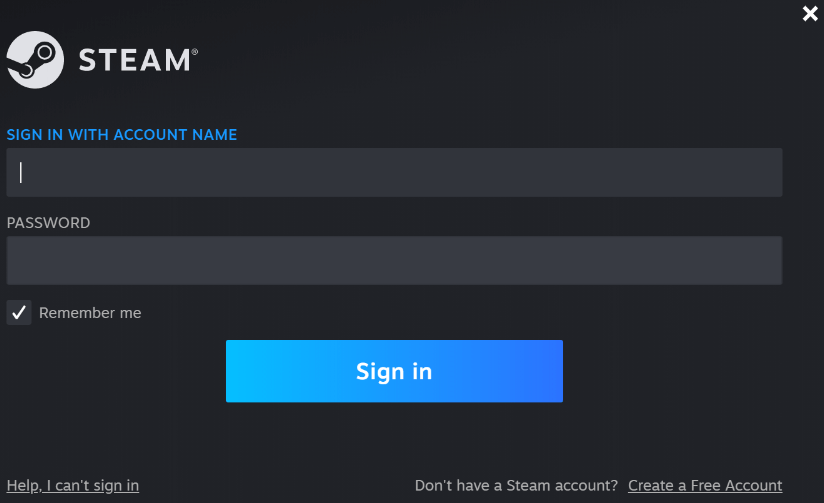 Launch Steam and Log In