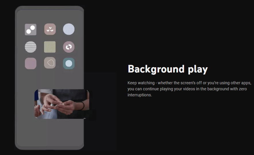 YouTube Premium feature: Background Play