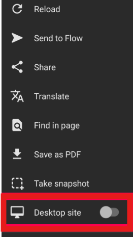 Choose the desktop site of a web browser to play YouTube in the background