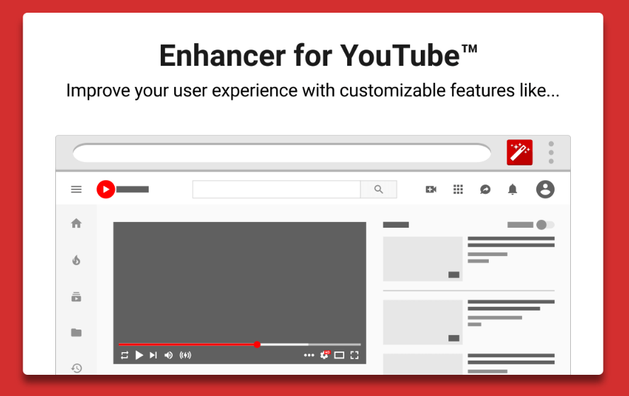 Browser extension for playing YouTube in the background: Enhancer for YouTube