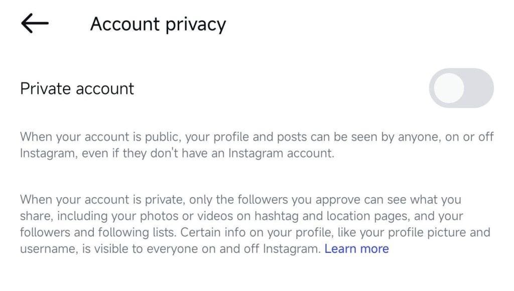 Set Your Instagram Account Private