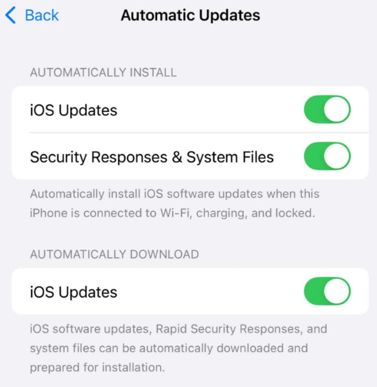 自動でiPhoneをアップデート