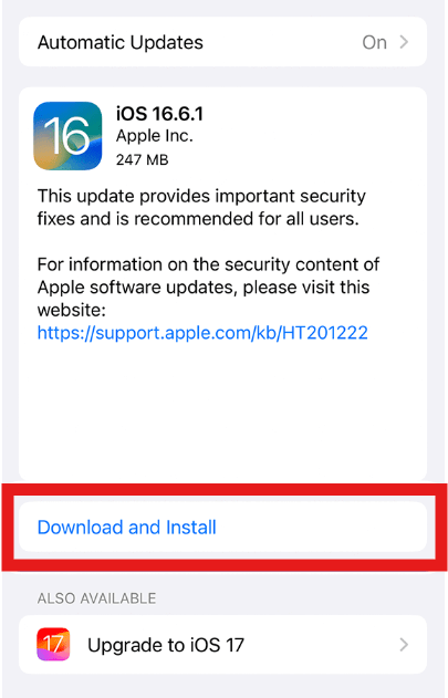 手動でiPhoneをアップデート
