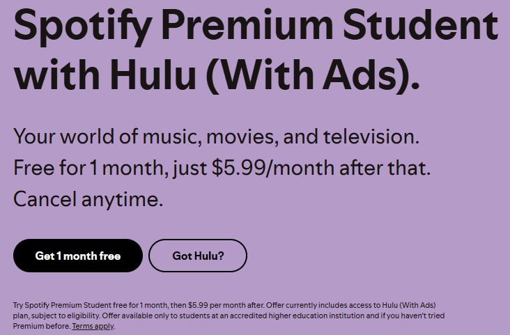 Spotify Student Discount