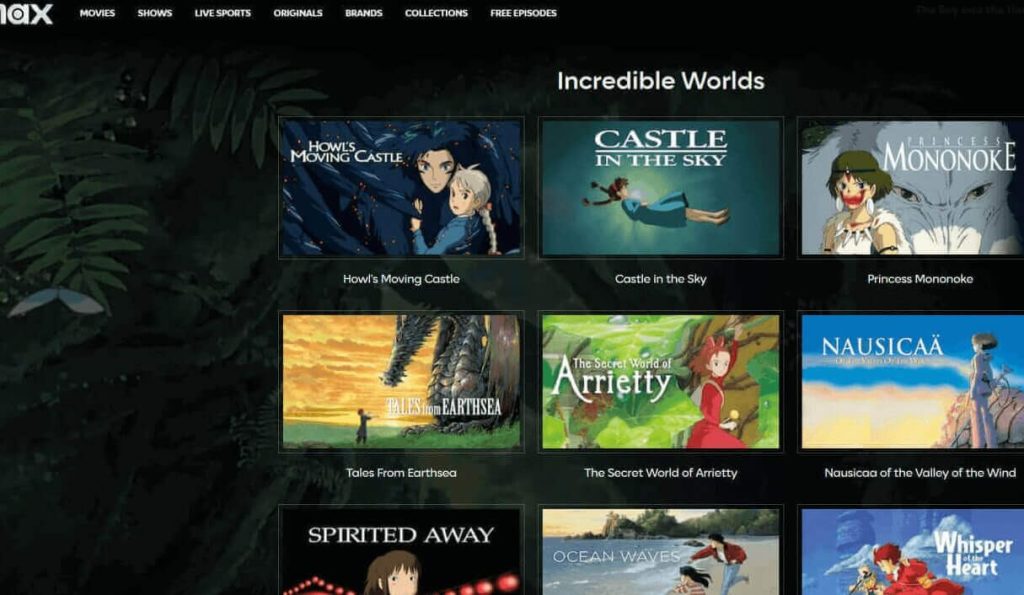 Studio Ghibli Movies on HBO Max
