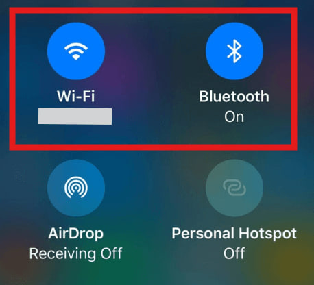 Bluetooth icon and Wi-Fi icon are lit up.