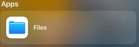 Open the Files App on Your iPhone