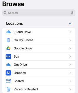 Access Files on iPhone in the Files App