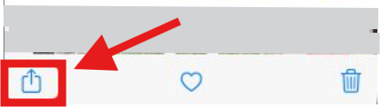 Find the Share button on the Photo app to use AirDrop