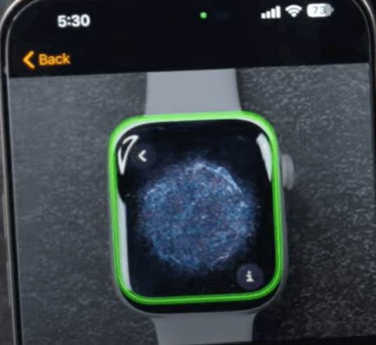 Apple Watchをカメラフレーム内に配置