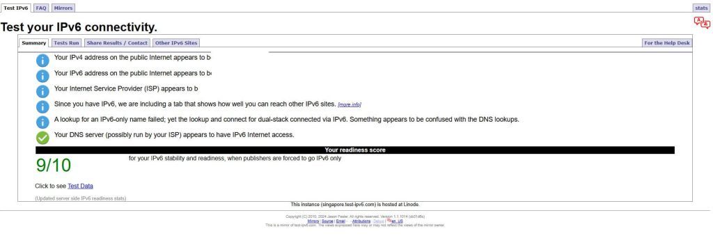 IPv6 test tool