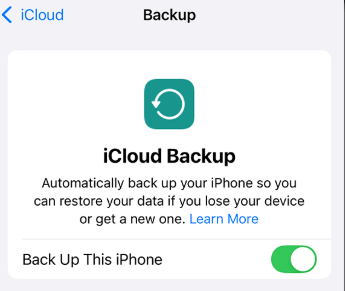 Recover from iCloud backup