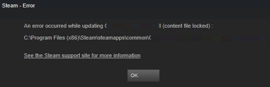 Steam Content File Locked