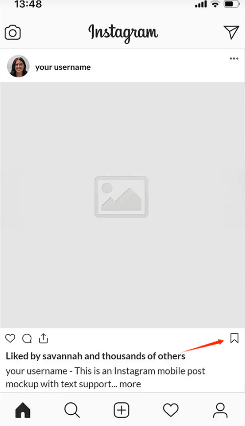인스타그램 기능: 저장 아이콘