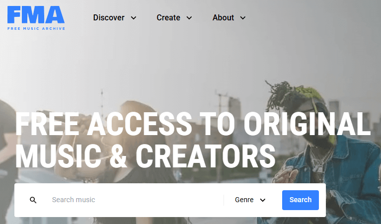 無料音楽ダウンロードサイト：Free Music Archive (FMA)