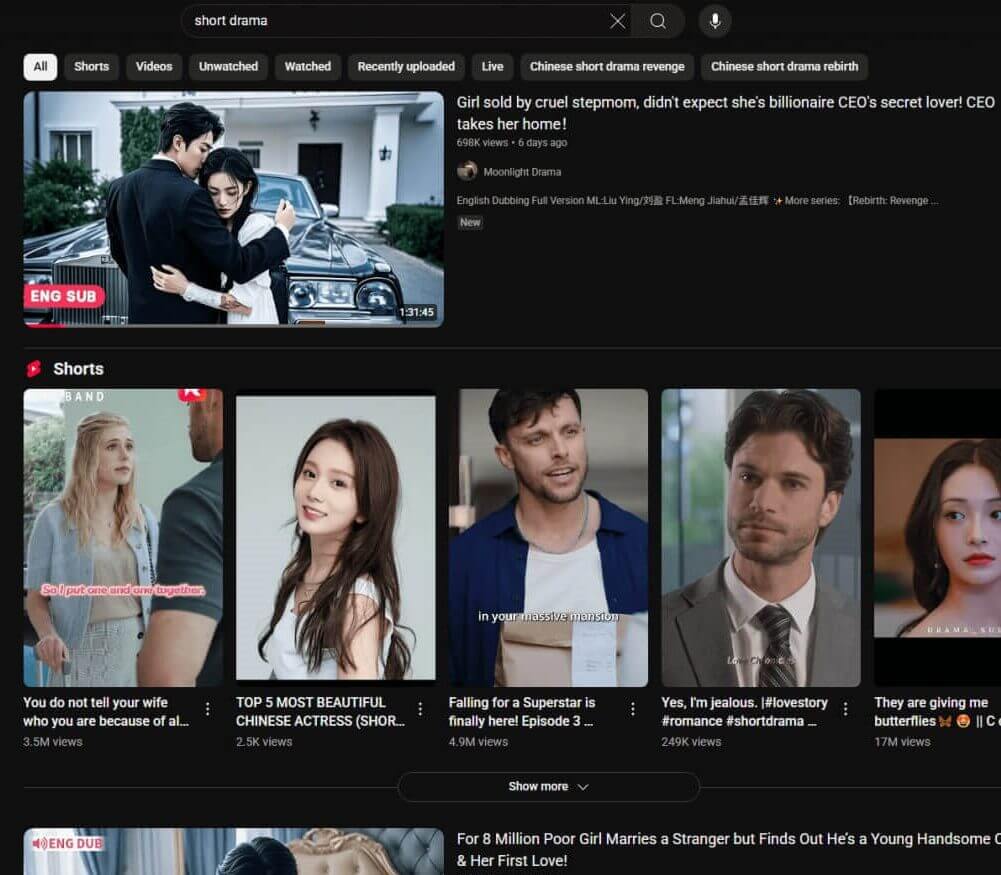 YouTube短剧