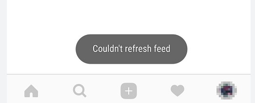 インスタ フィードをリフレッシュできない