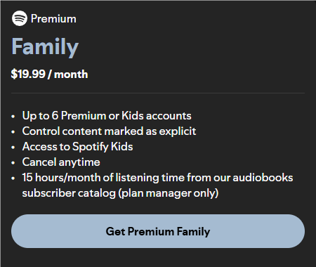 Spotify 家庭方案