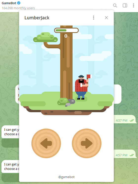 最高のテレグラムゲーム: LumberJack