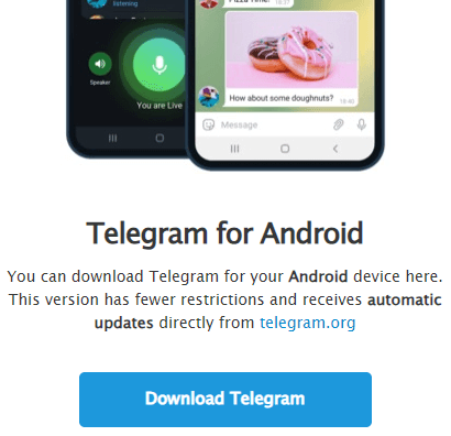 Try to Download Telegram APK