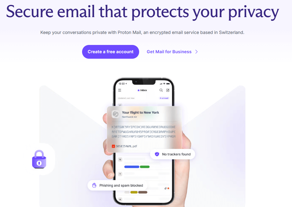 Cuentas de correo electrónico anónimas gratuitas: ProtonMail