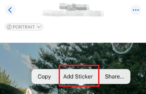 Toca Añadir sticker