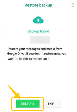 Googleドライブバックアップを使用してWhatsAppメッセージを復元する