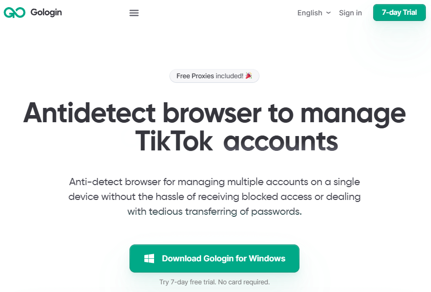 最高の無料アンチディテクトブラウザ：GoLogin