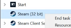 Restart Steam with Task Manager