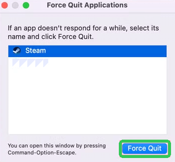 Force Quit Steam and Restart It
