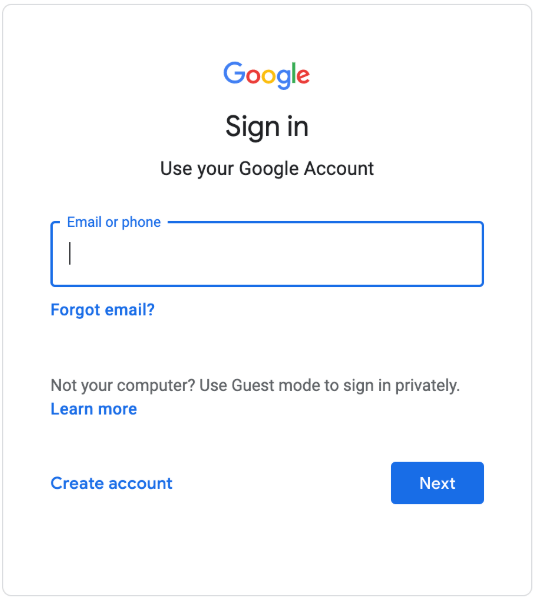 Enter Your Google Account Information to Sign into YouTube