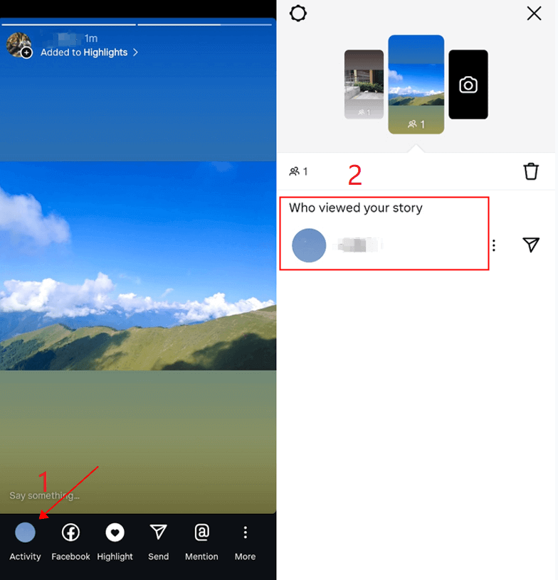 誰があなたのインスタグラムストーリーやハイライトを見たか確認する
