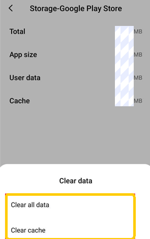 Clear Play Store Cache